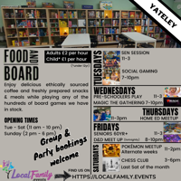 Food and board - board game cafe - Yateley