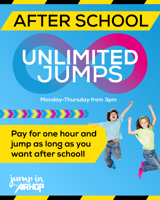 Afterschool Unlimited Jump & Open Jump at Go jump in Trampoline park - Camberley